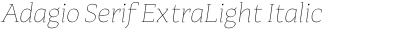 Adagio Serif ExtraLight Italic
